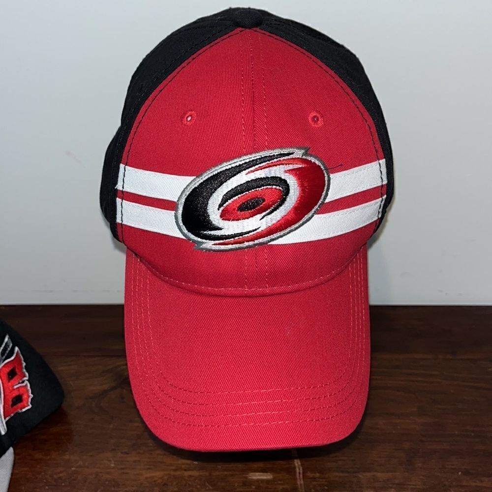 New Red Jersey Carolina Hurricanes Sewn logo chevrolet Pro style hockey cap hat